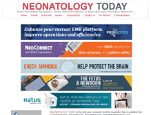 Tablet Screenshot of neonatologytoday.net